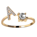 Goldener Buchstaben Ring