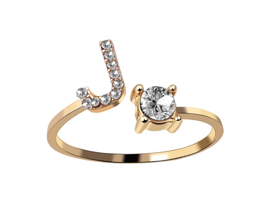 Goldener Buchstaben Ring