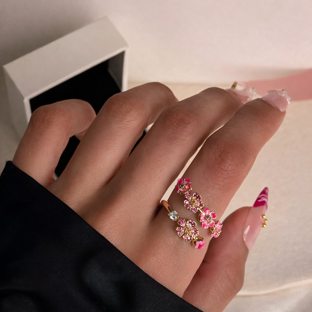 Pinker Blossom Ring
