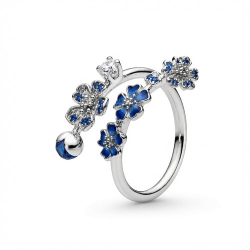 Blauer Blossom Ring