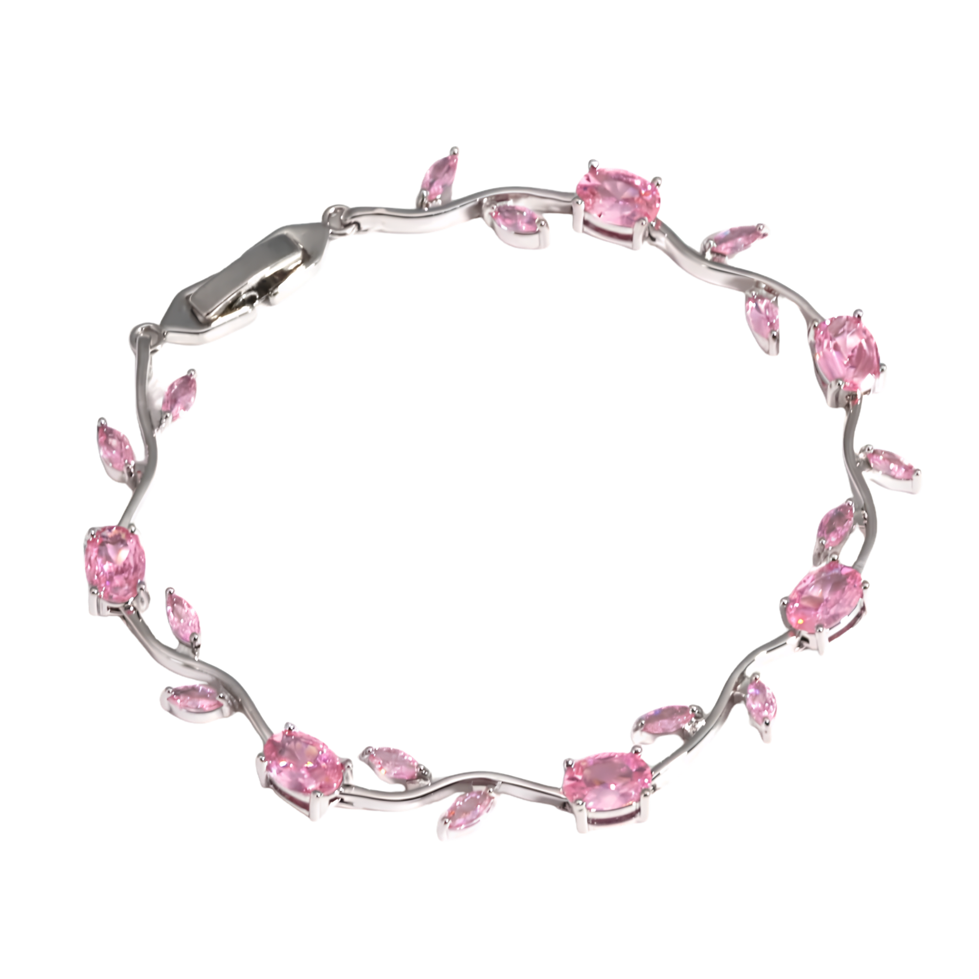 Süße Silberne Tulpen Armkette